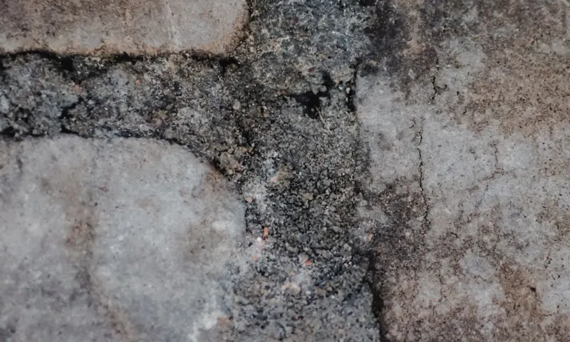 Close-up of cracked concrete